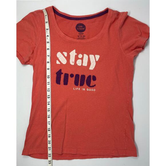 Life is Good Stay True Women's Classic Fit Applique Size XL Pre-Owned fair - Picture 3 of 9
